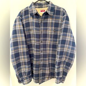 Wrangler Sherpa lined Flannel Shirt Jacket.